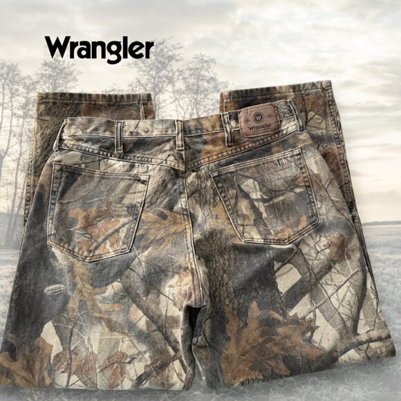 Wrangler ATG Denim Reinforced Heavy Duty Mens Hunting Sports Outdoor Camo Cotton - Picture 2 of 8